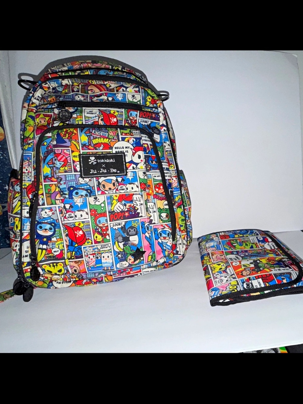 Ju-Ju-Be Kids Comic Patchwork Backpack & Wallet - Multicolor